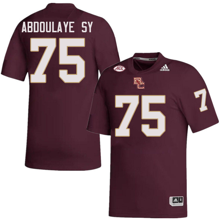 Boston College Eagles #75 Pape Abdoulaye Sy College Football Jerseys Stitched-Maroon